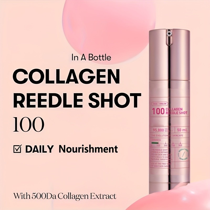 2 pcs 100 Collagen Reedle Shot (50mL)  Firming, Plumping & Texture-Refining Treatment Serum