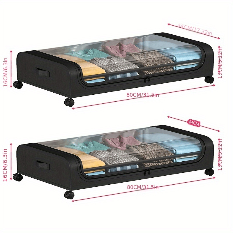 Under-Bed Storage Box With Wheels