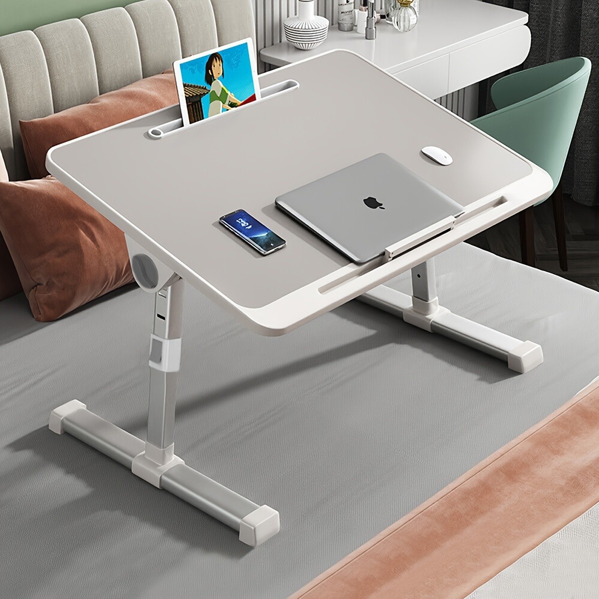 Adjustable Foldable Laptop Bed Table 60x40cm
