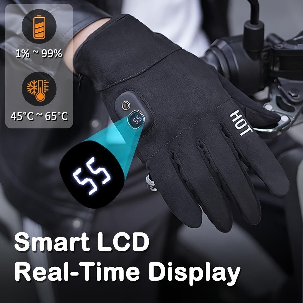 Unisex Heated Gloves: Adjustable Temperature, USB Rechargeable Warmth for NZ Winter Outdoor Life