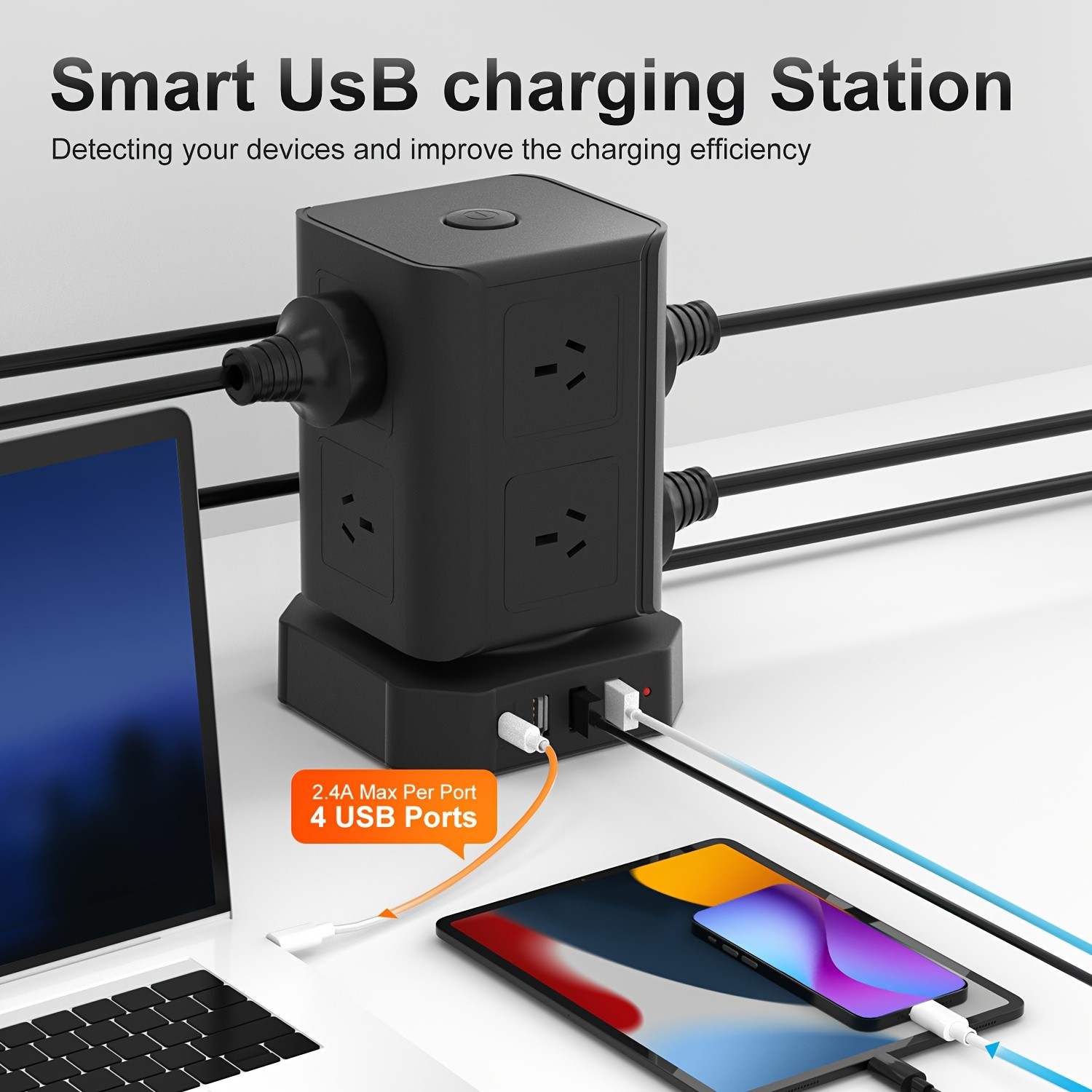 Surge Protector Power Strip Tower