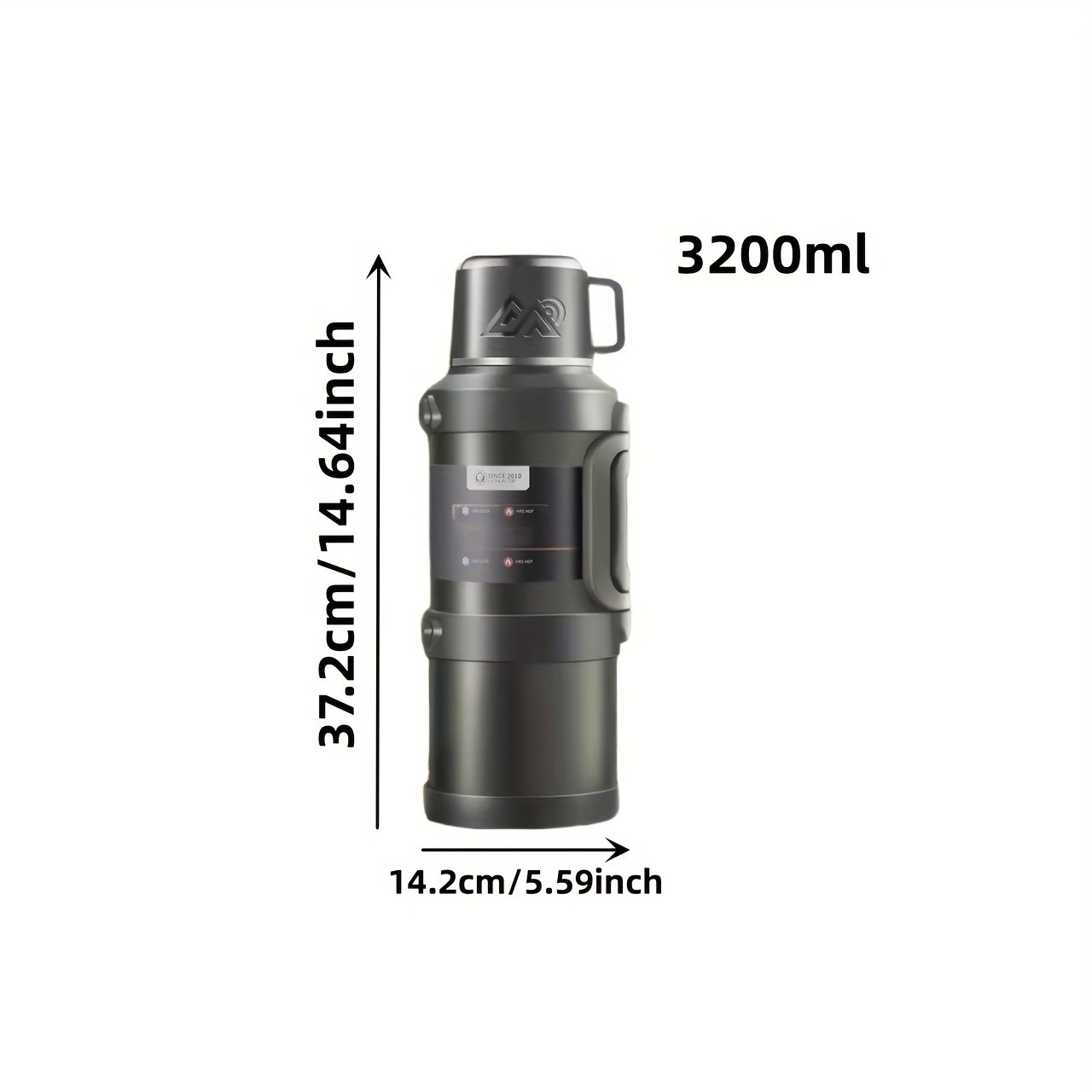 Large Capacity Insulated Water Bottles  3.2L, 4L & 5L for All-Day Outdoor Hydration