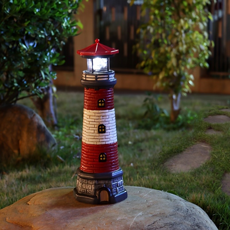 Solar Lighthouse Illuminated Garden Beacon