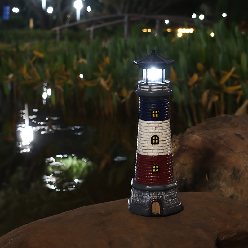 Solar Lighthouse Illuminated Garden Beacon