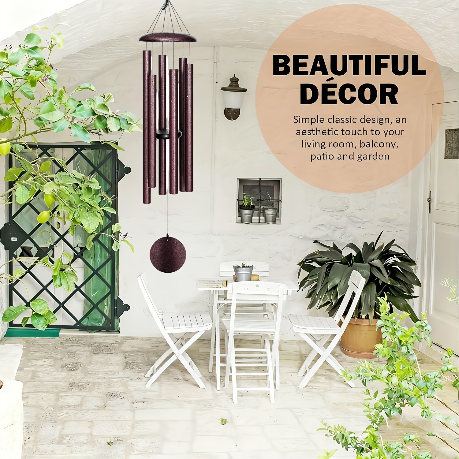 Large-Sized Blooming Red Wind Chime