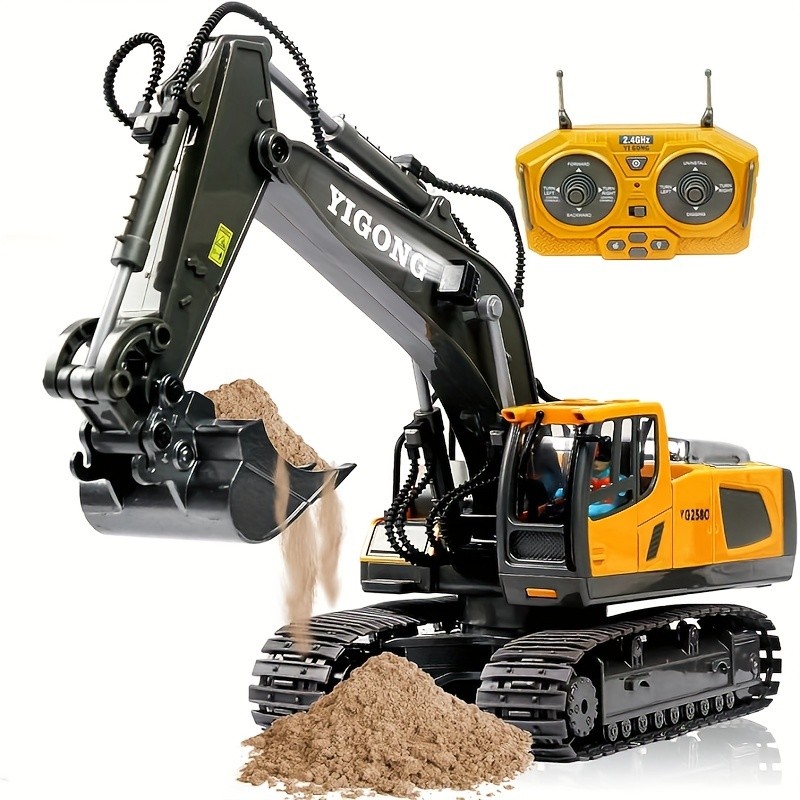 Boys' Remote-Controlled Excavator Toy  Big Build Fun. Real Construction Action.