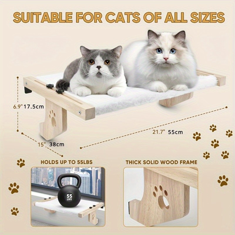 Adjustable Indoor Cat Hammock Cat Window Perch