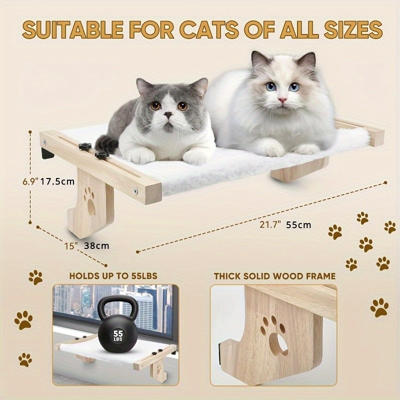Adjustable Indoor Cat Hammock Cat Window Perch