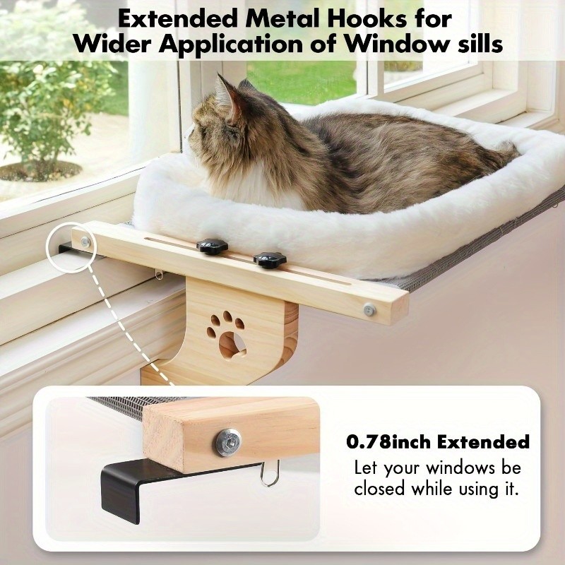 Adjustable Indoor Cat Hammock Cat Window Perch