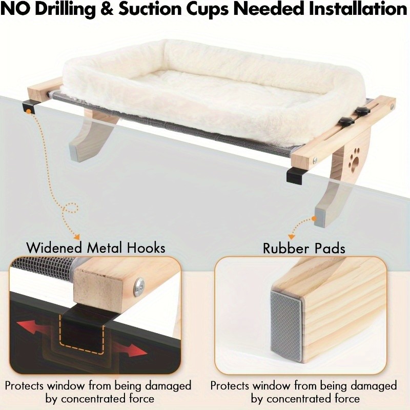 Adjustable Indoor Cat Hammock  Cat Window Perch