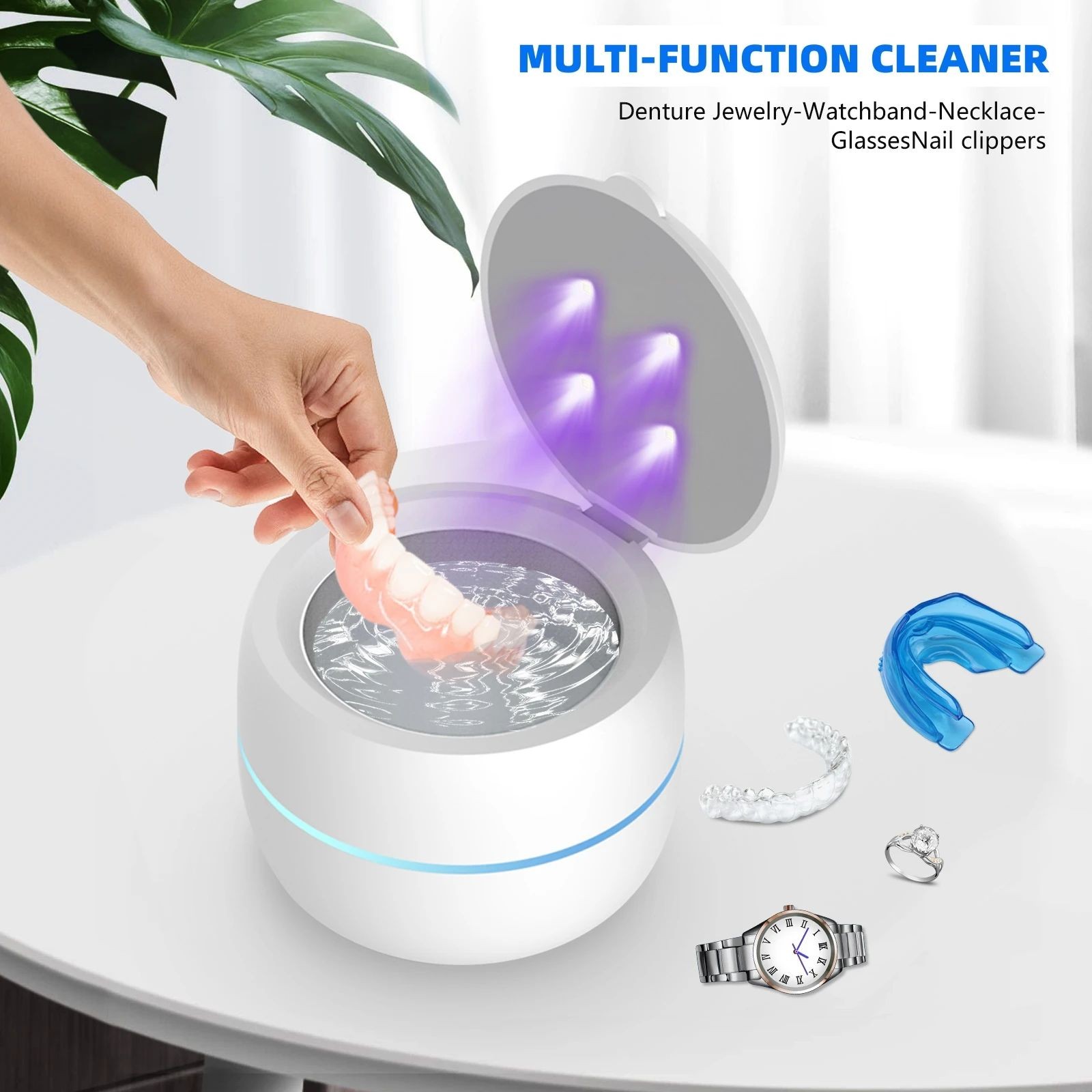 UV-C Light and Ultrasonic Dental Cleaner