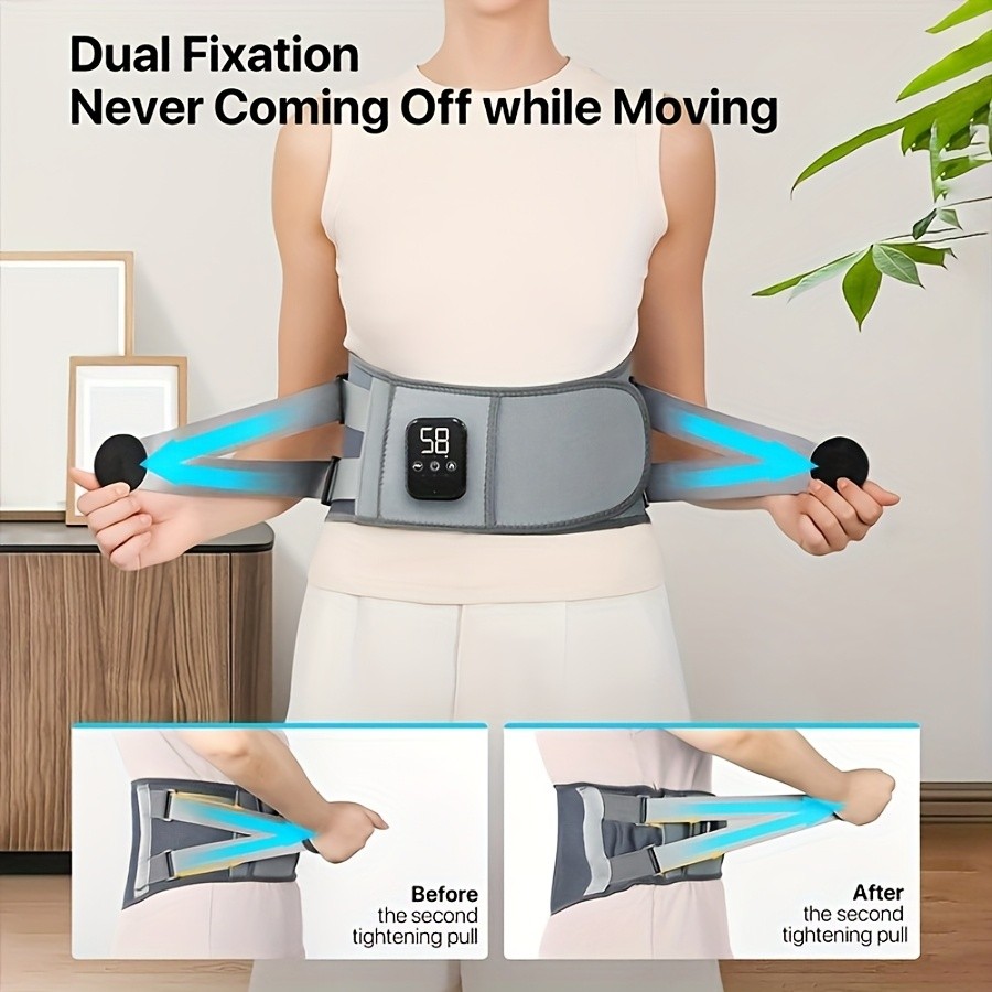 Cordless Heated Massage Waist Belt with Lumbar Support