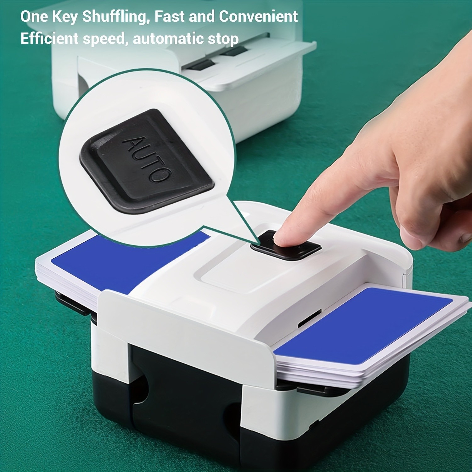 Fully Automatic Card Shuffler  Silent, Anti-Jam Precision for Fair Play