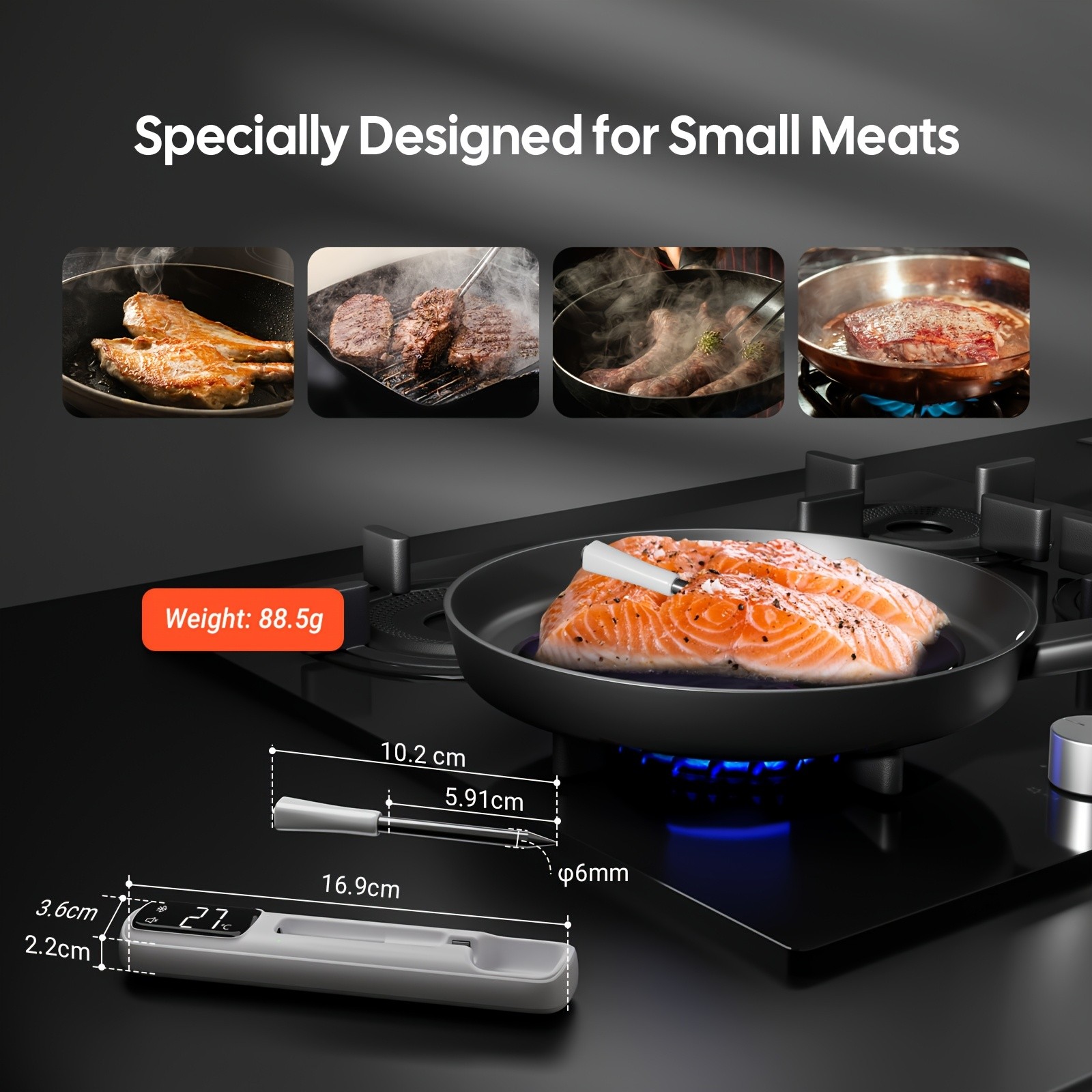 1000ft/305m Wireless Meat Thermometer