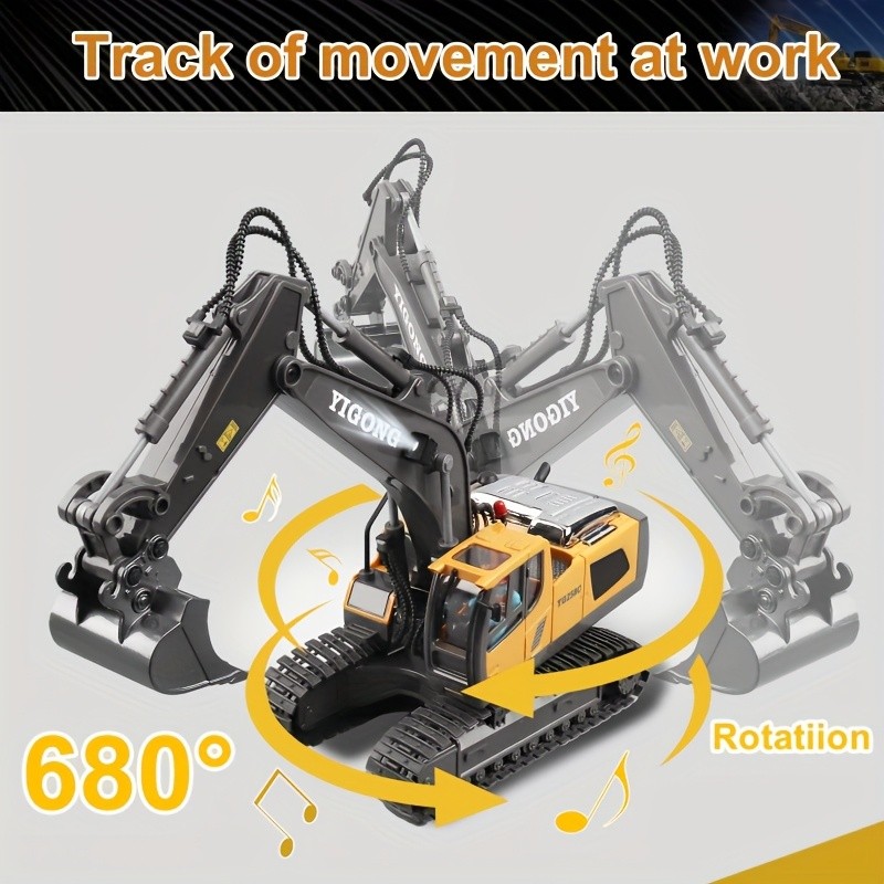 Gift Toy Car Featuring a 2.4G Remote Control Excavator