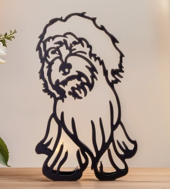 Dog Breed  Line Art Sculpture