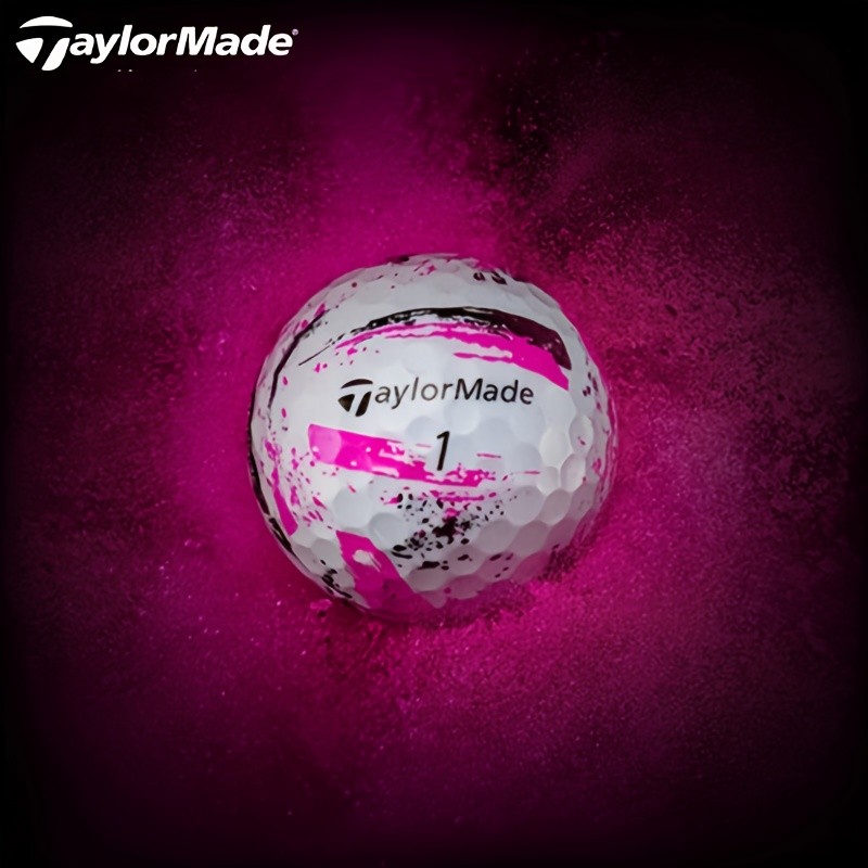 12pcs TaylorMade SpeedSoft Ink PNK GLB White/Pink Golf Balls