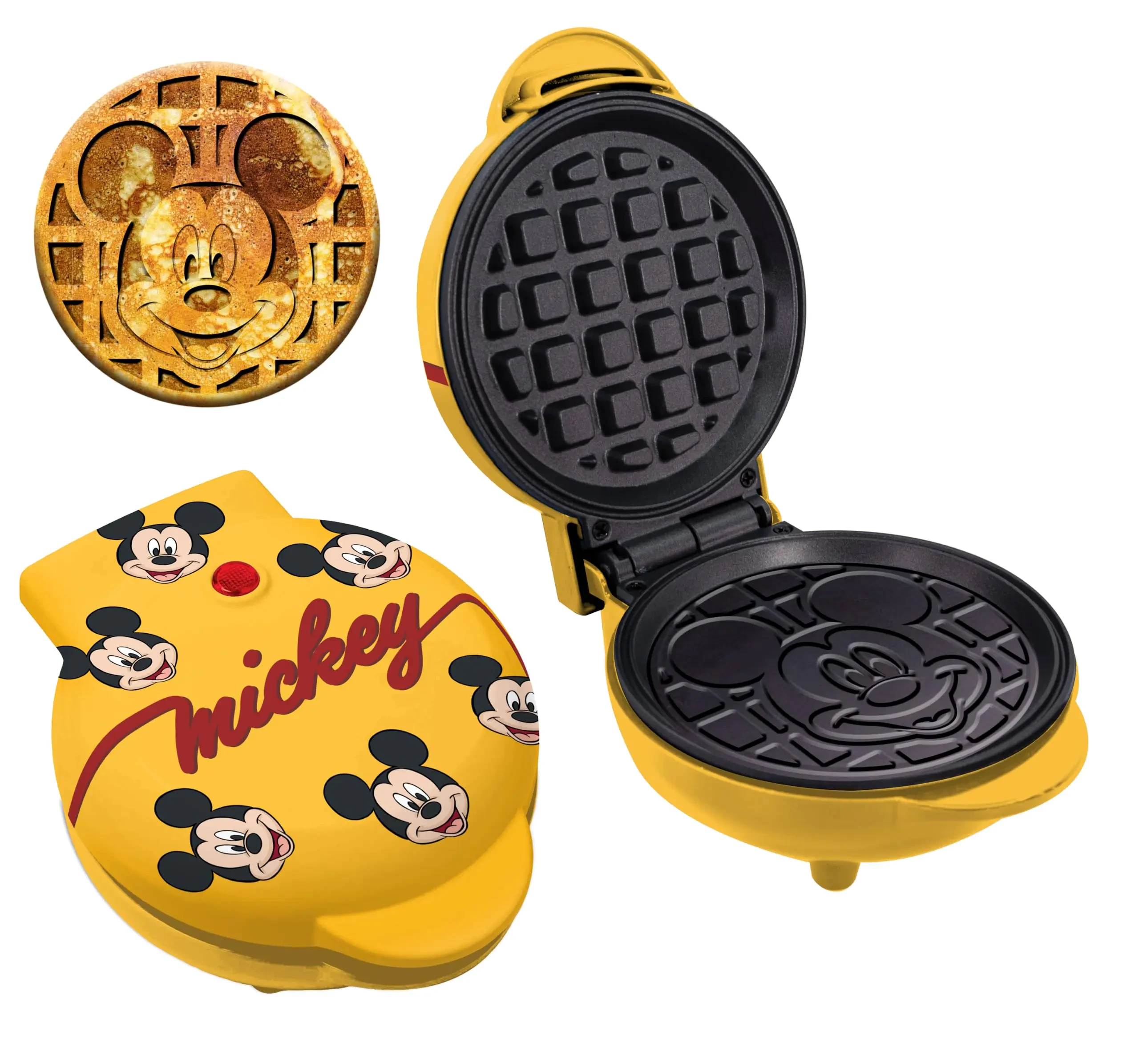 Uncanny Brands Disney Mickey Mouse Mini Waffle Maker - Small Kitchen Appliance