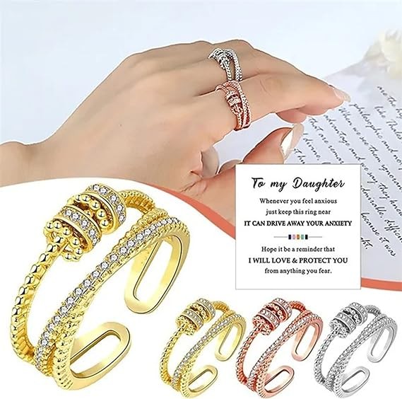 Fidget Anxiety Zircon Ring