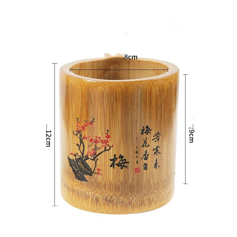 Bamboo Round Pen Container