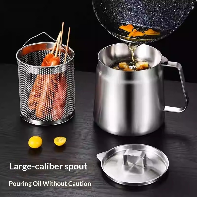 Stainless Steel Oil Strainer Pot