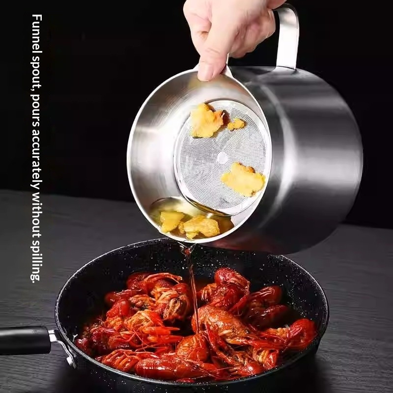 Stainless Steel Oil Strainer Pot