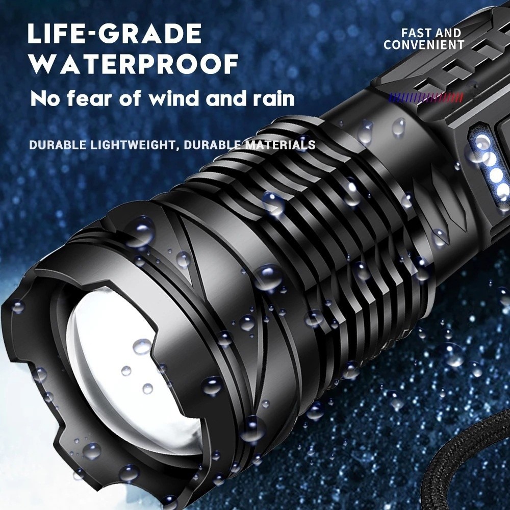 High Power Tactical LED Emergency Warnings Flashlight Light