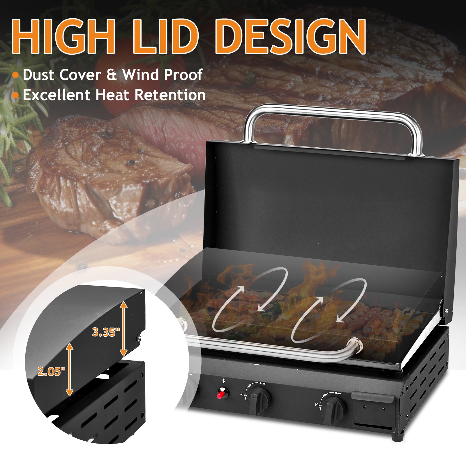 Black Tabletop Gas Grill
