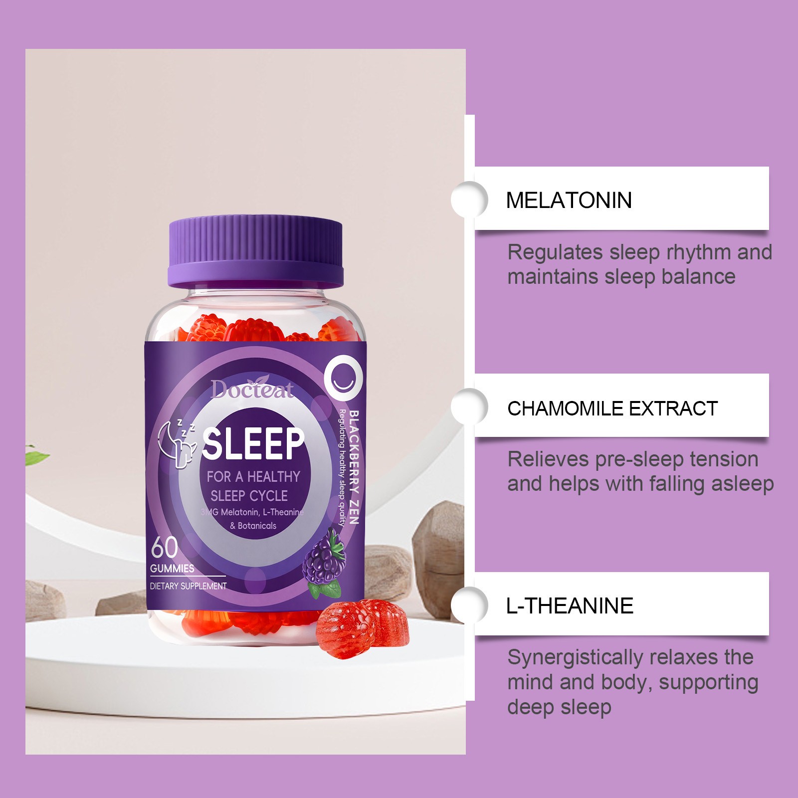 Docteat Sleep Gummies  Support a Healthy Sleep Cycle