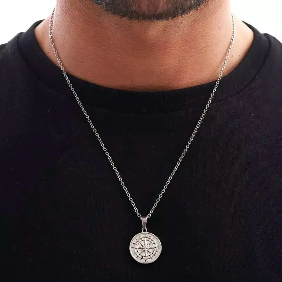 "To My Husband" - Compass Pendant