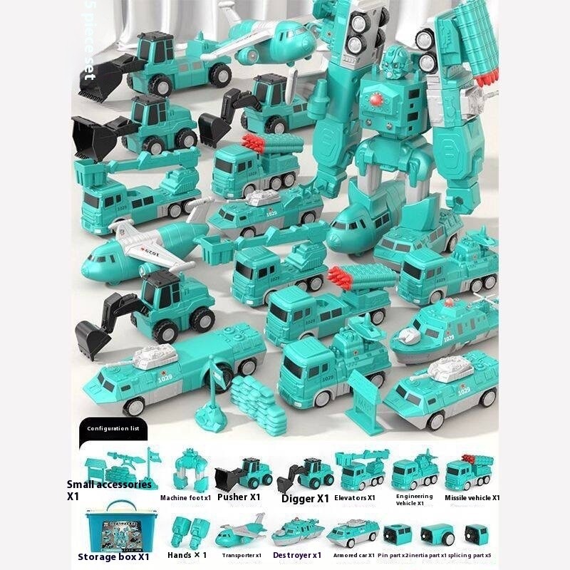 Deformation Engineering Car Children's Toy Car Building Blocks