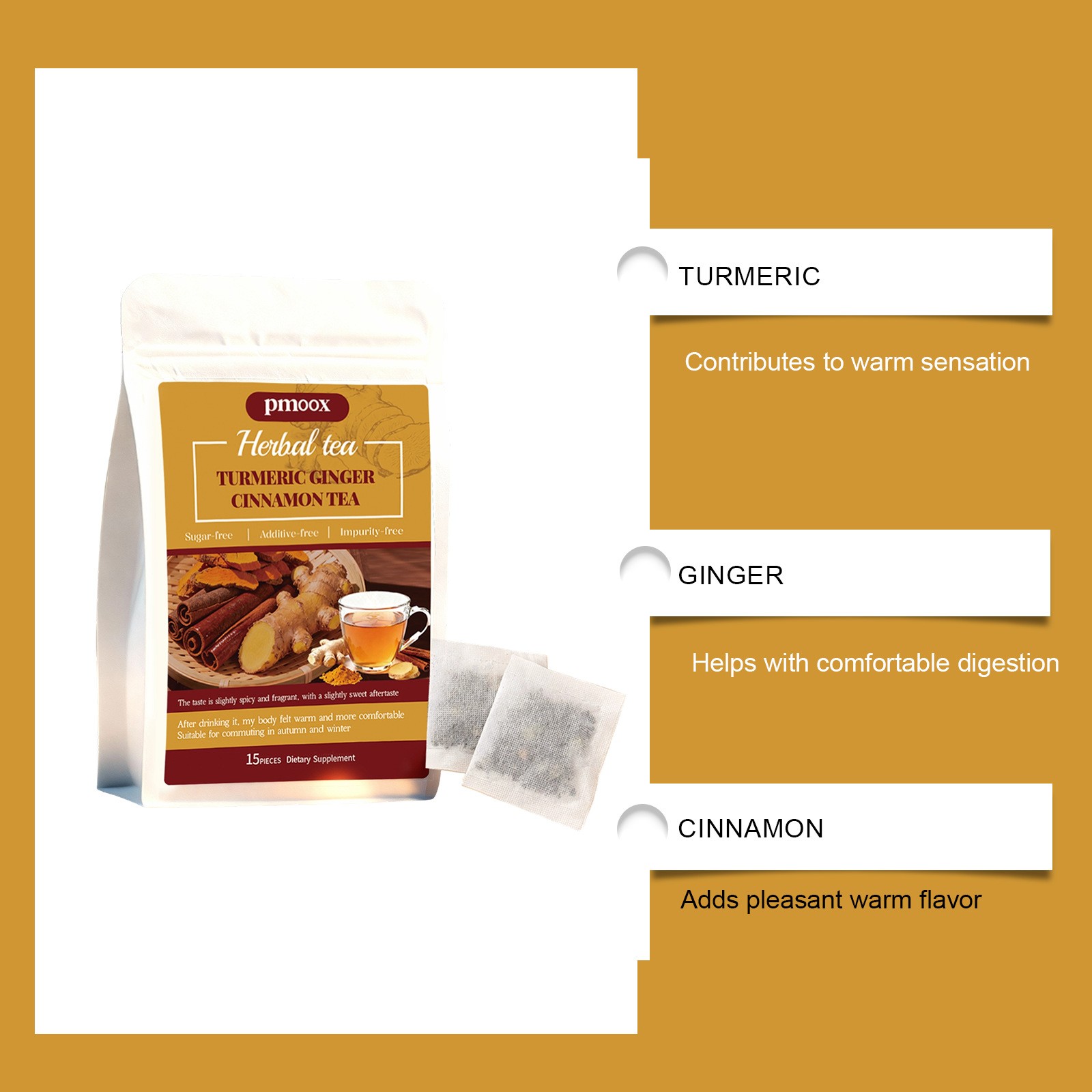 Turmeric Ginger Cinnamon Tea  Natural Wellness in Every Sip