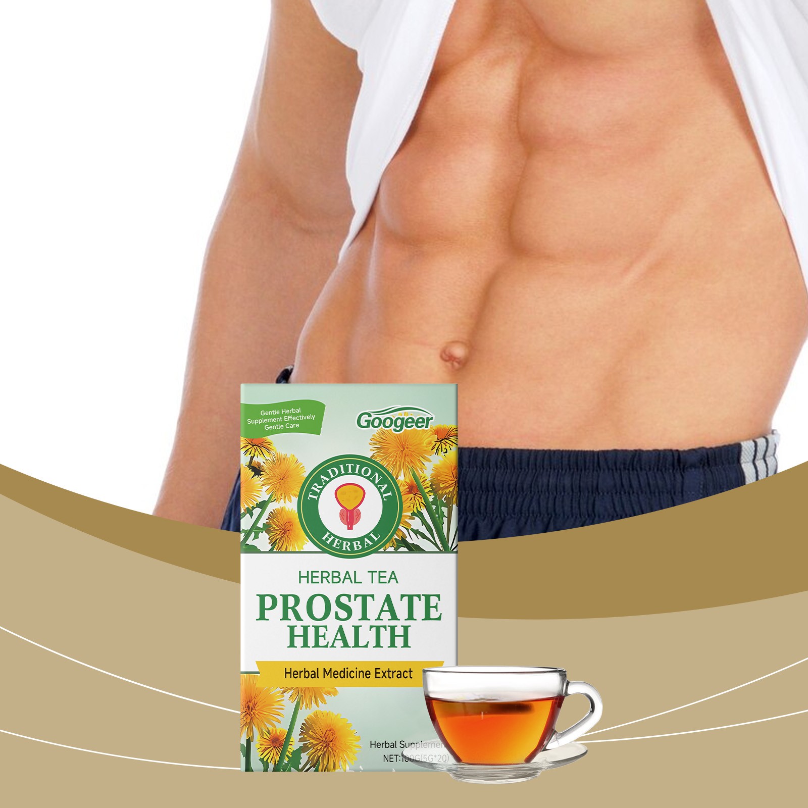Prostate Health Herbal Tea Gentle Herbal Care for Mens Wellness
