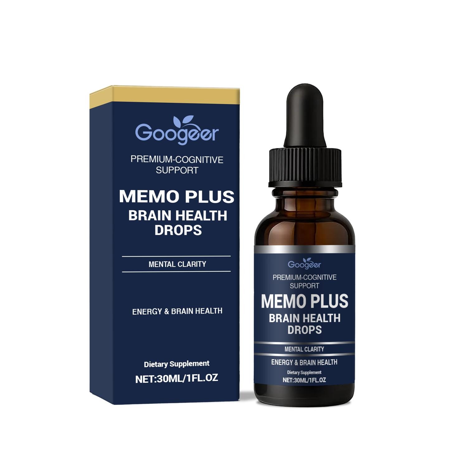 Memo Plus Brain Health Drops Premium Cognitive Support