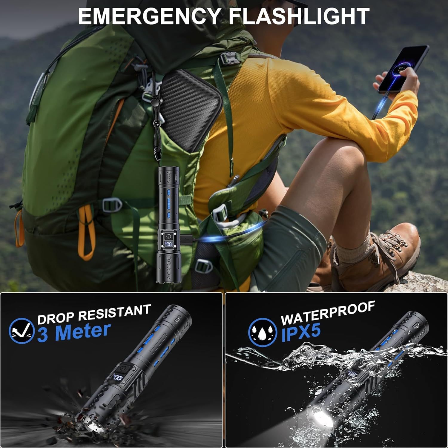 Flashlight Portable Outdoor Patrol