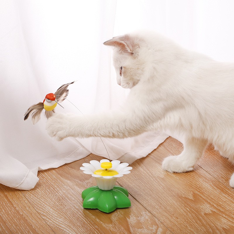 Electric Rotating Bird Teasing Cat Toy