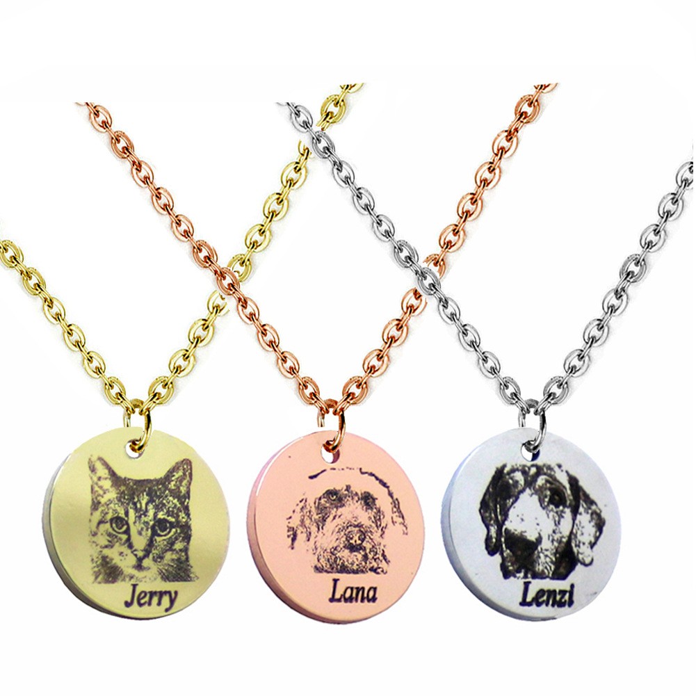 Personalized Dog Portrait Necklace