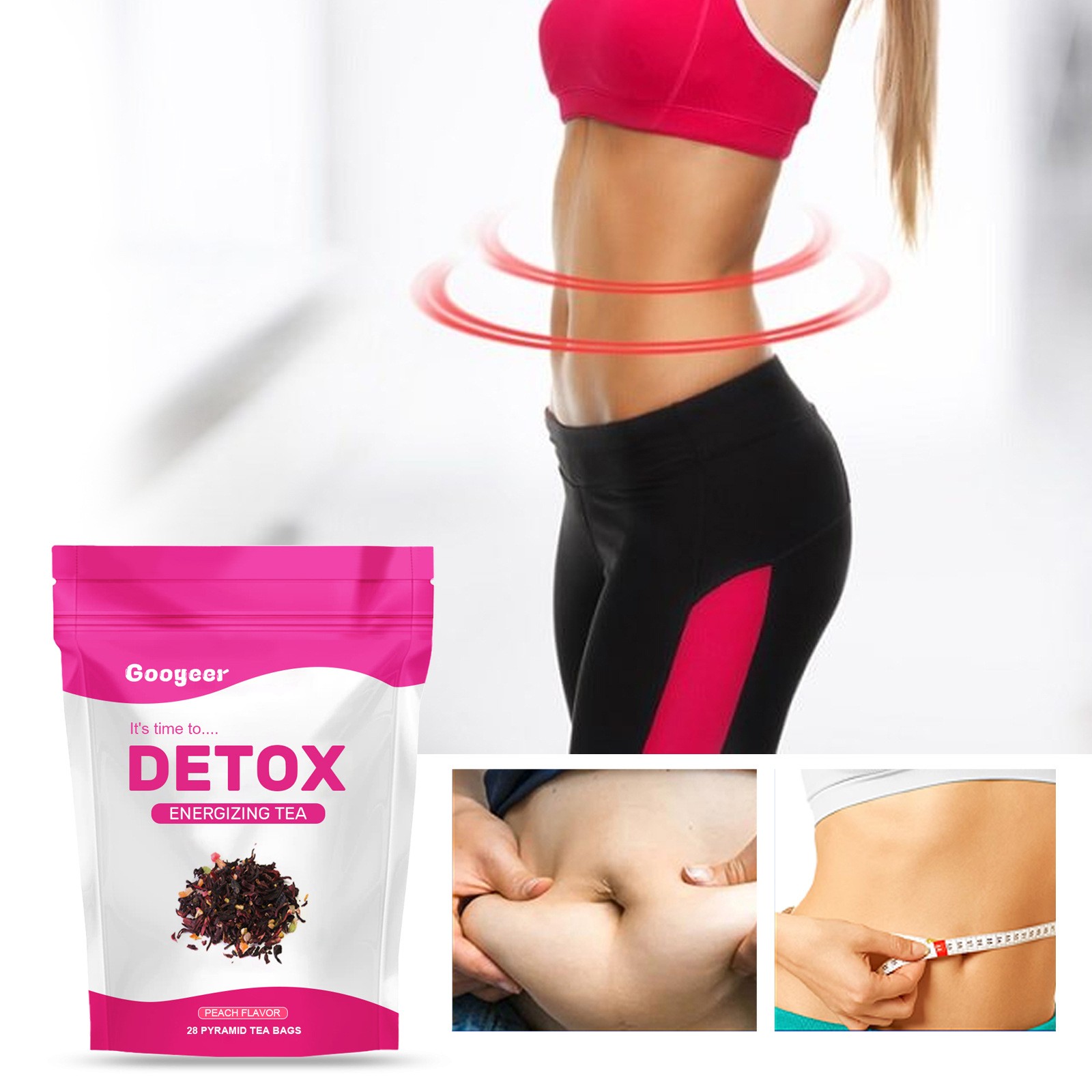 Detox Energizing Tea Peach Flavoured Herbal Tea for Daily Refresh and Vitality
