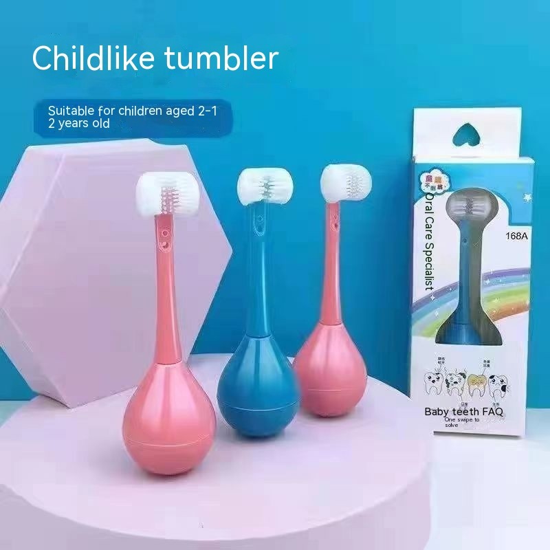 3D Children Three-Sided Toothbrush