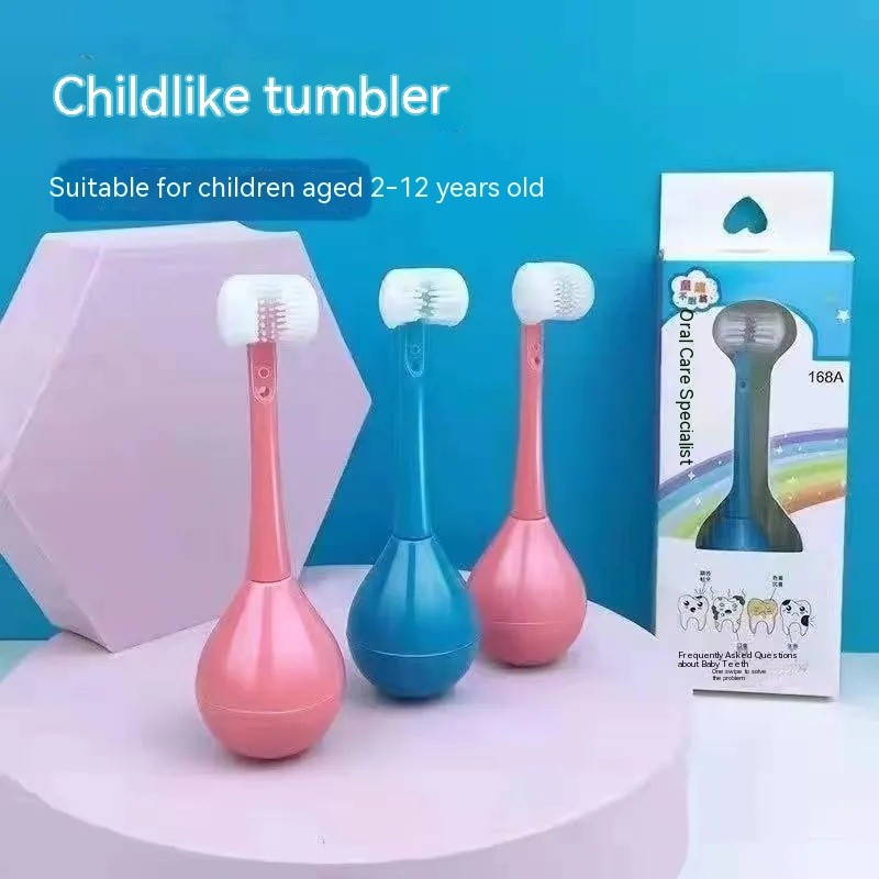 3D Children Three-Sided Toothbrush
