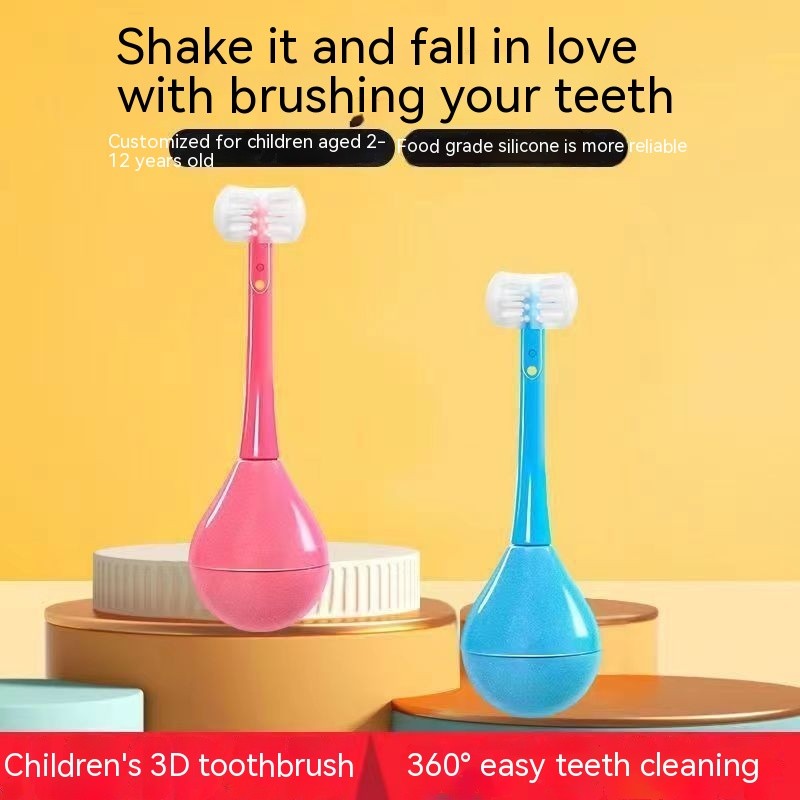 3D Children Three-Sided Toothbrush