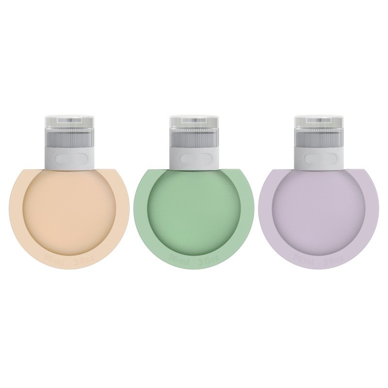 Travel-sized Round Silicon Bottles
