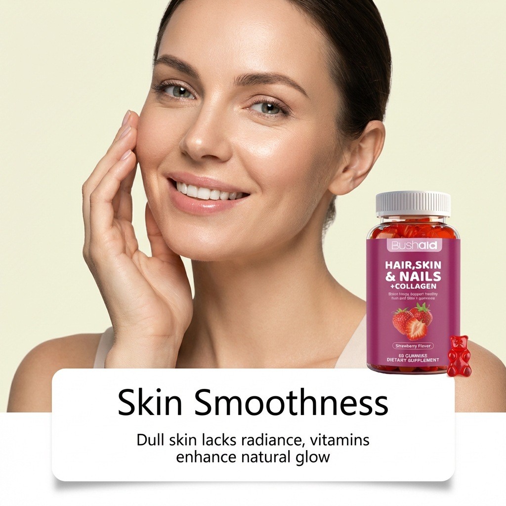 Bushaid Hair, Skin & Nails + Collagen Gummies