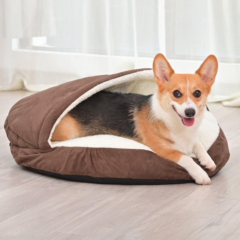 Cozy Dog Bed with Hood Comfortable and Warm Sleeping Spot for Your Pet