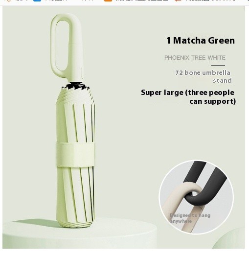 Sturdy Windproof Reflective Safety Ring Buckle Umbrella