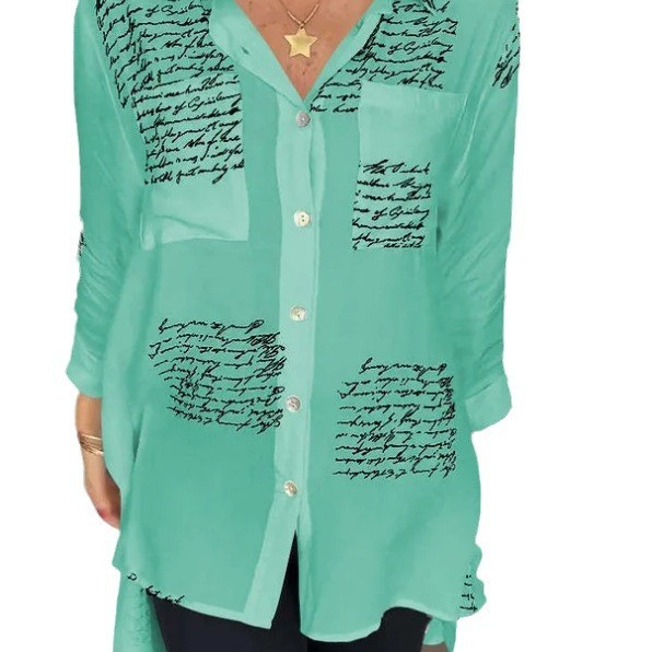Letter Print Long Sleeve Shirt