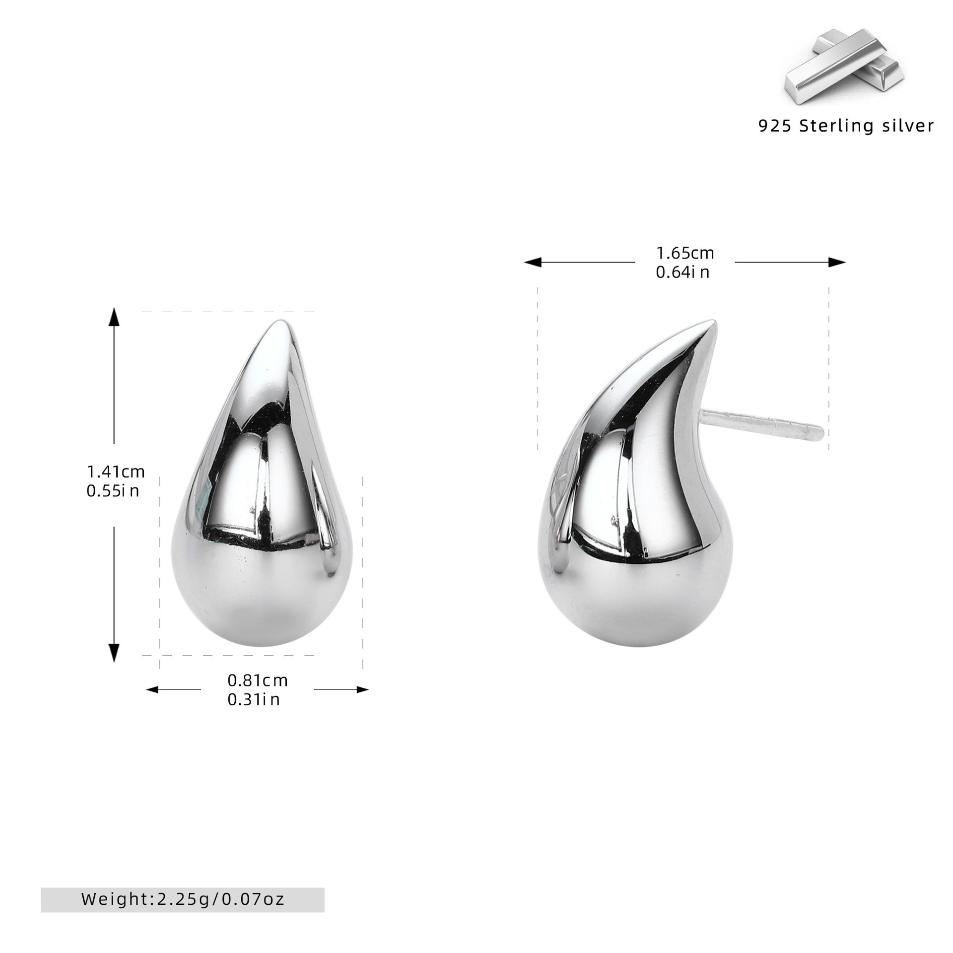 Simple Chunky Waterdrop Earrings