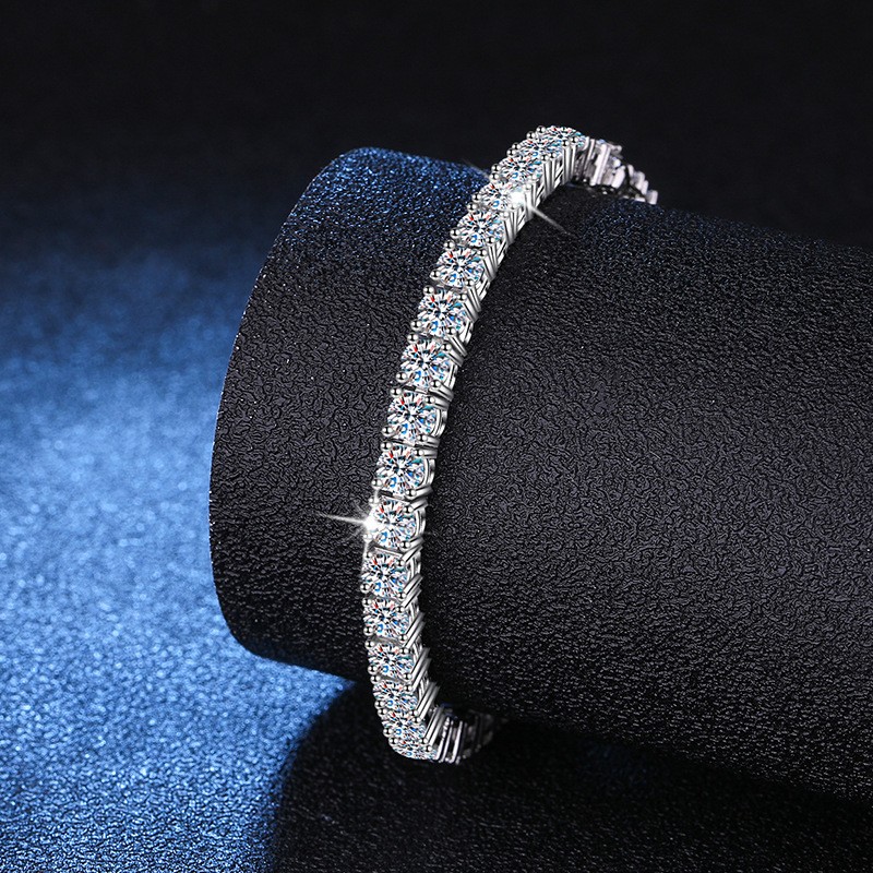 Sterling Silver Moissanite Bracelet