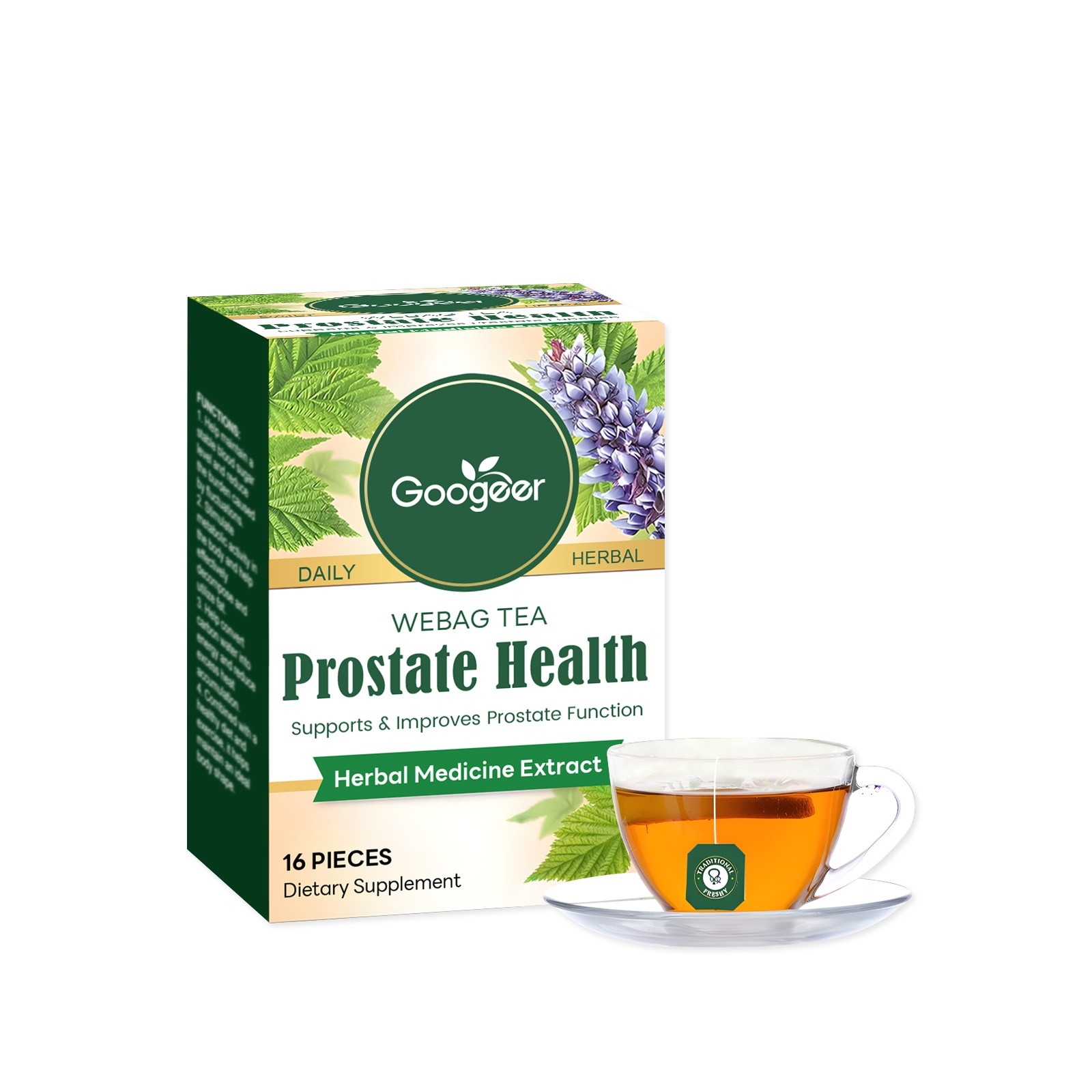 Prostate Health Webag Tea  Gentle Daily Herbal Support for Men