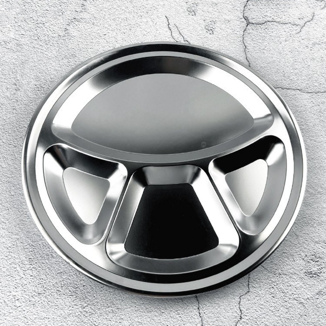 Stainless Steel Round Snack Plate